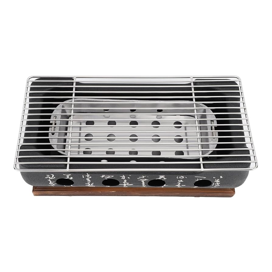 バーベキュー・調理用品 yamatoumi55 Amazon.com: Japanese Barbecue Grill, Rectangular Aluminium